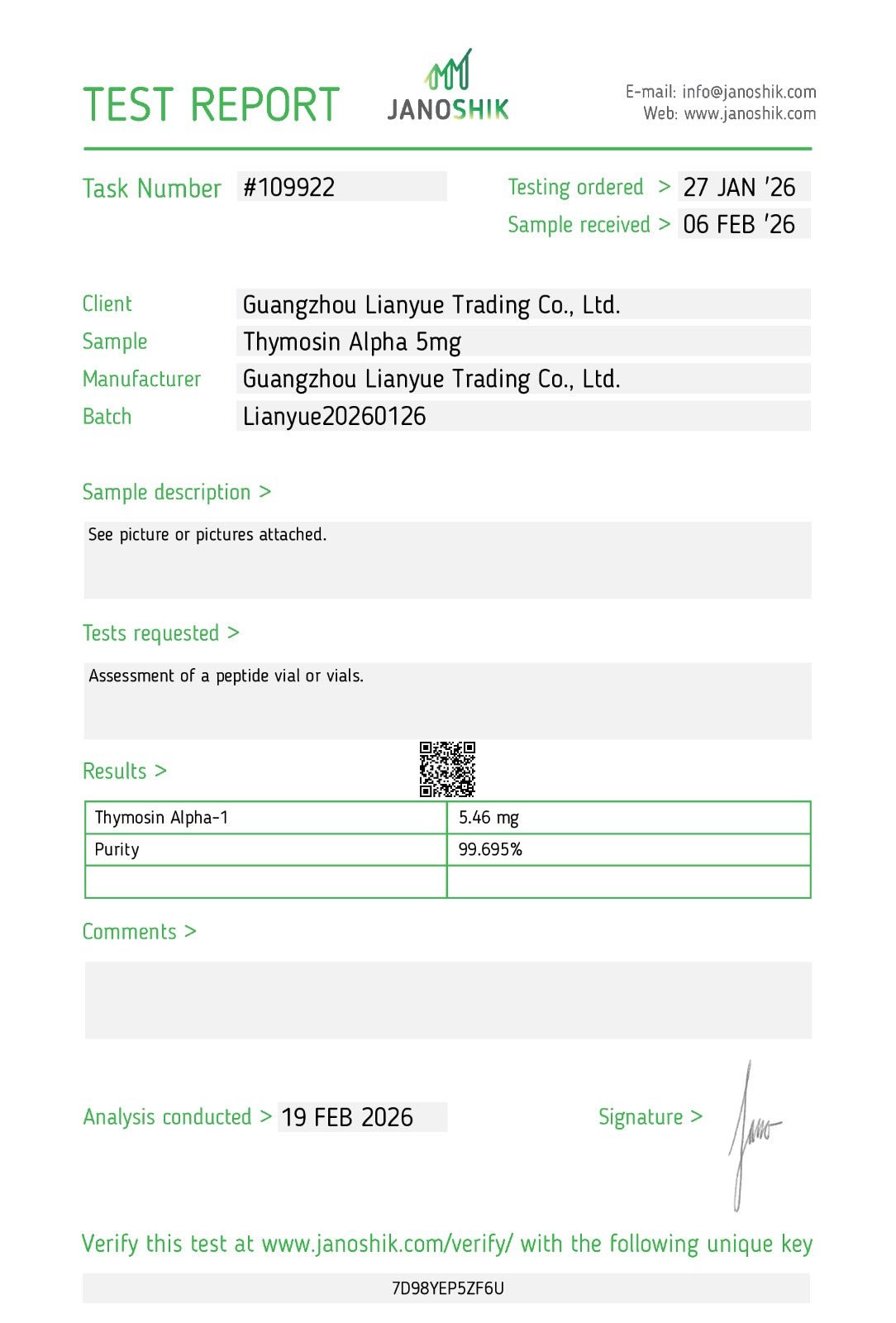 Thymosin Alpha - 1 - AVM Labs USAAVM Labs USA